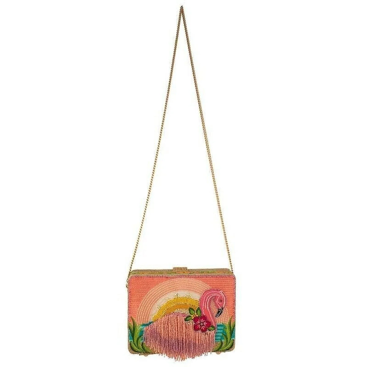 Handbag Bag Frances Multi New Flamingo Mary Crossbody Tropics Beaded Pink