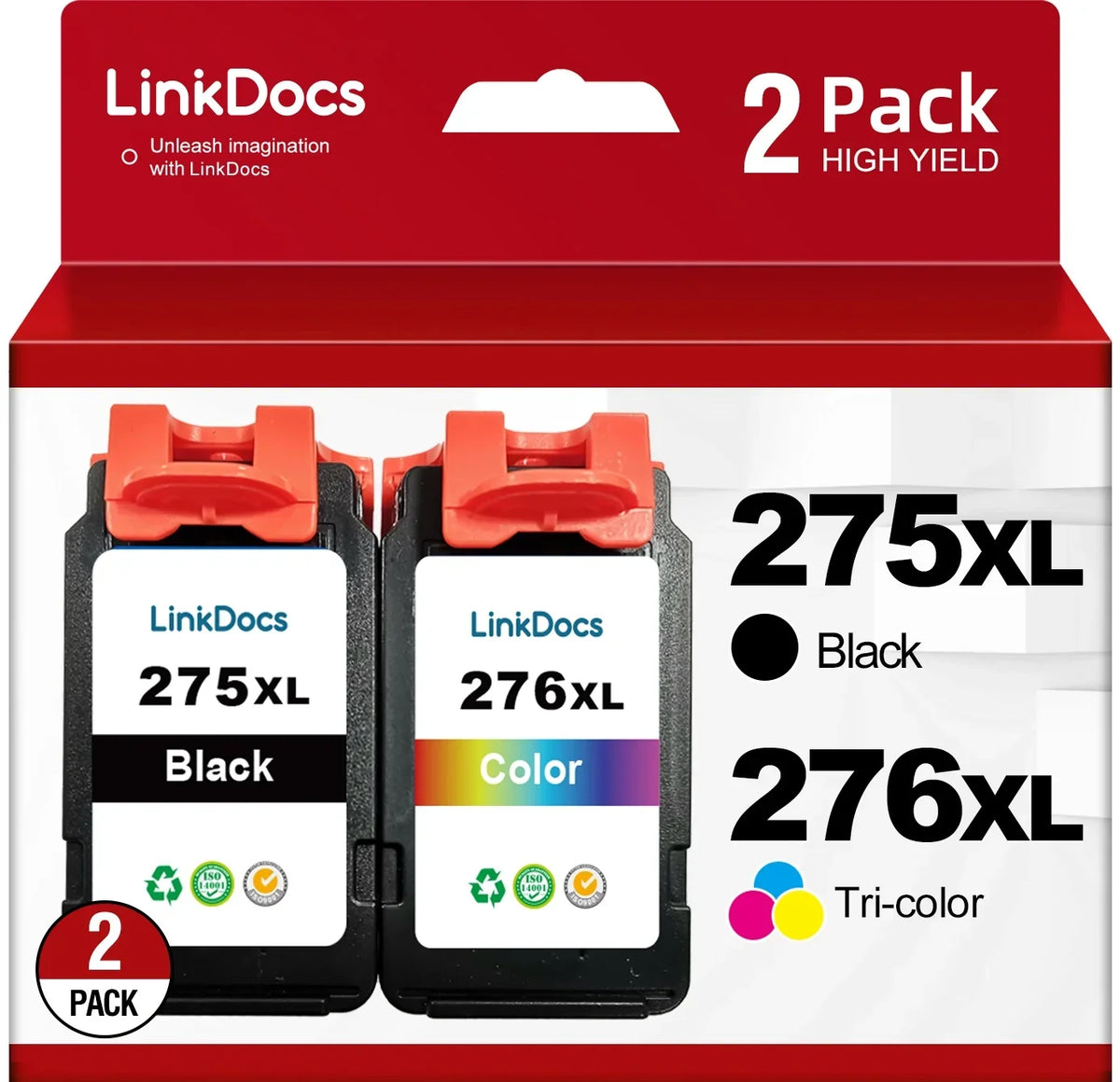 TR4700 TS3522 Black Canon for Cartridge Ink 275 ink TR4720 PG-275 TS3500 CL-276 Ink TS3520 for and 276XL ( 276 PIXMA 1Tri-Color) Printer Canon and 275XL Black Ink Cartridge Tri-Color