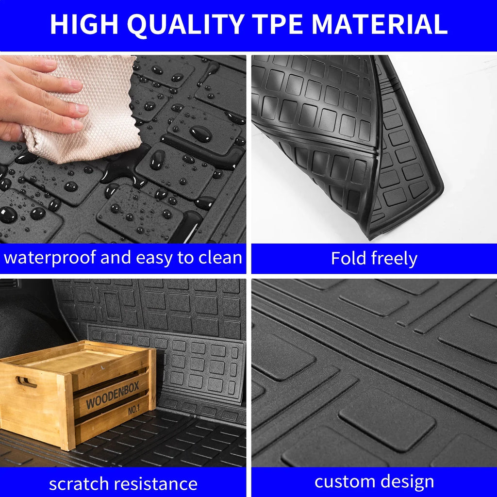 with Accessories 2024 CRV Liner Mat Trunk Honda Seat 2023 Trunk Cover Compatible Deck, CR-V Cargo Mat+Backrest Hybrid Mat (Fit Back Mats) Honda Cargo Upper Protector