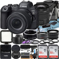 32GB 2 + + Adapter Lens Canon + Card Camera + + 24-105mm R6 Accessory RF Memory Case ZeeTech Pack LED SanDisk Flash EOS II Mark with Mount Mirrorless