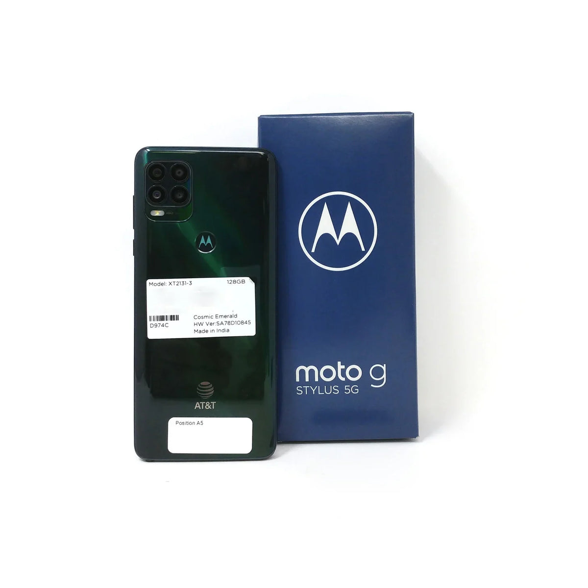 Box - Emerald XT2131-3 RAM Phone 128GB Cosmic G Unlocked 4GB 2021 Motorola 5G Moto 6.8" Open Stylus
