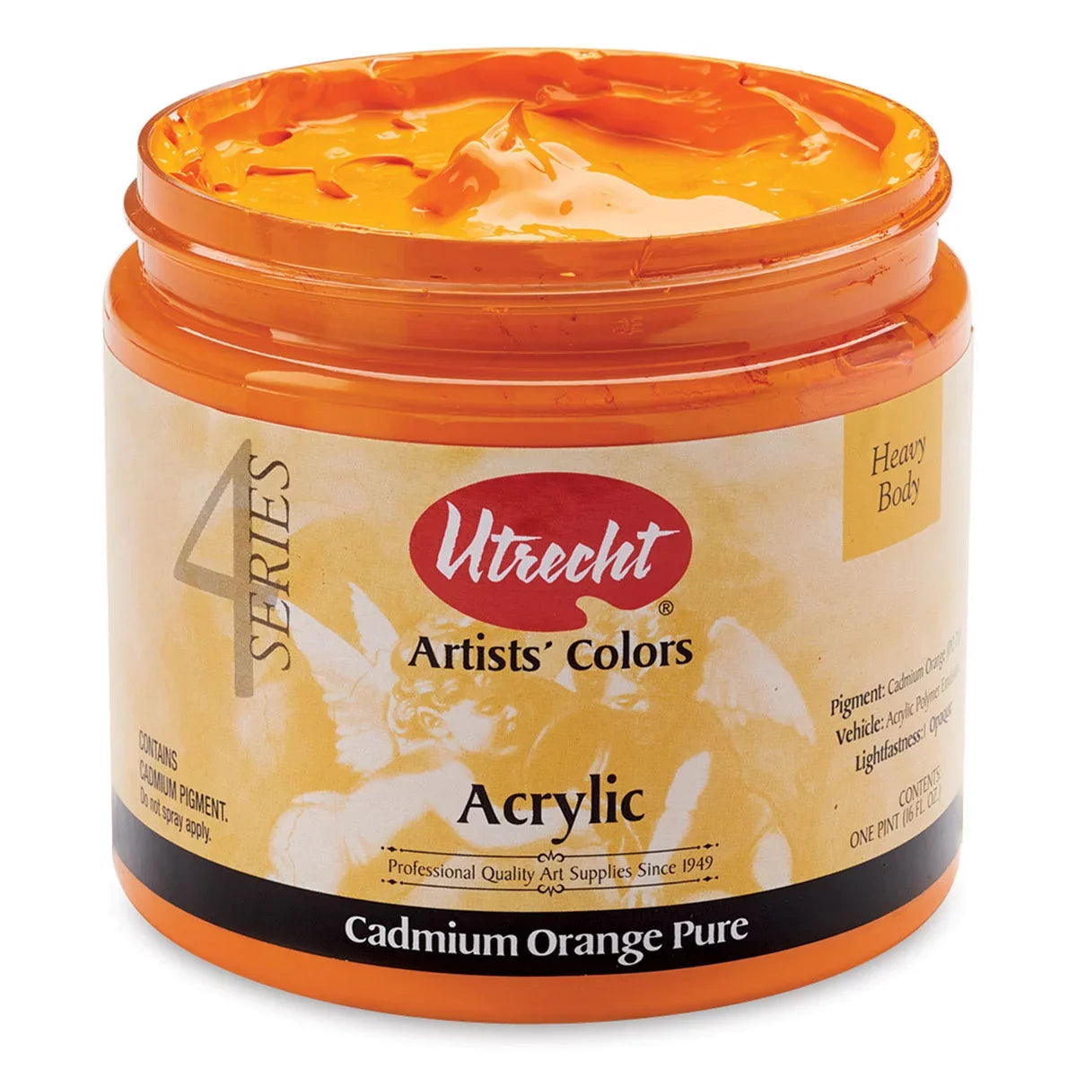 Artists' Acrylic Orange, Pint Utrecht - Paint Cadmium