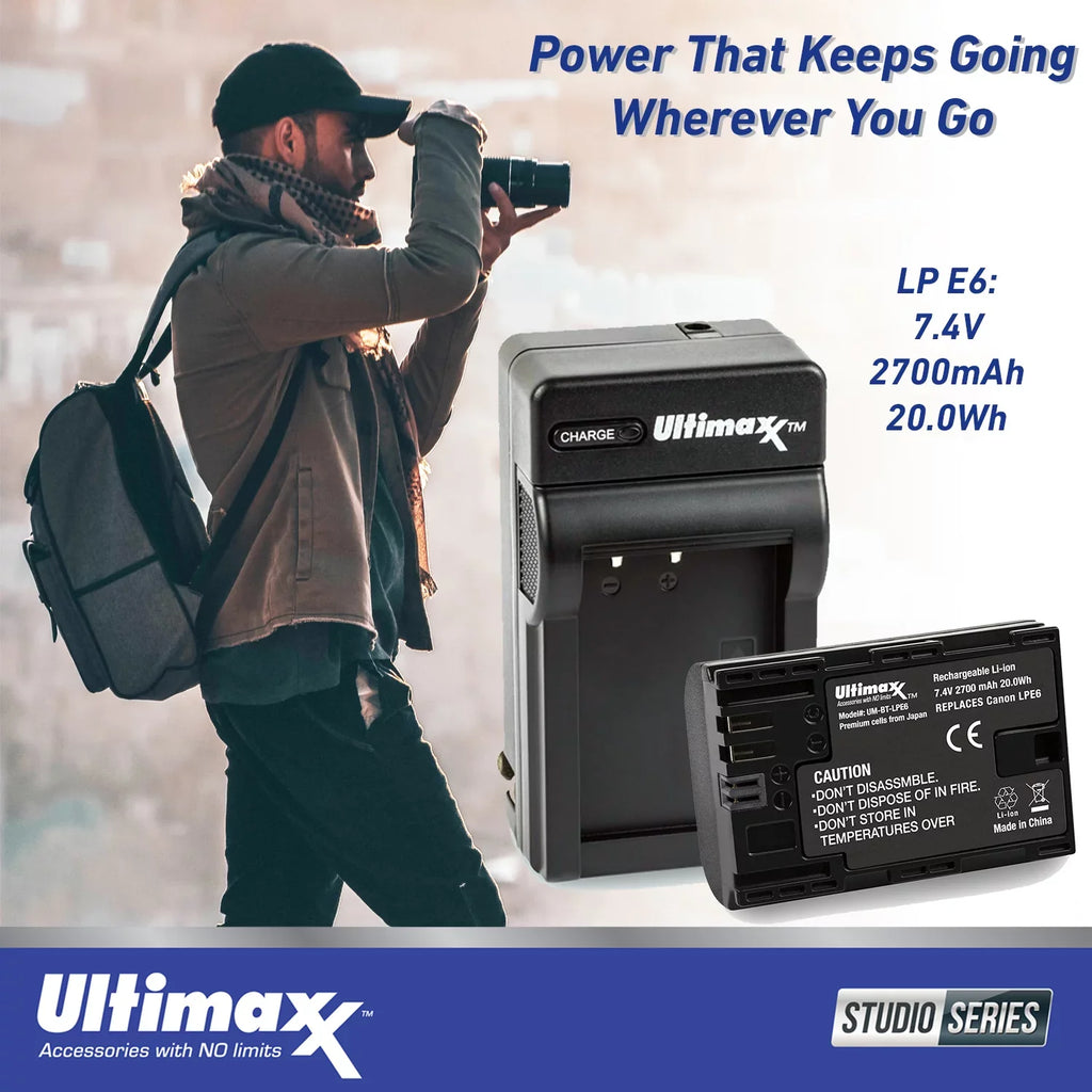 Camera Batteries, Includes: Video Canon Light Mirrorless 160 2x R5 128GB & Card, Bundle) Bundle Much C - Memory LED Replacement Ultimaxx (25pc More Advanced Extreme Cinema