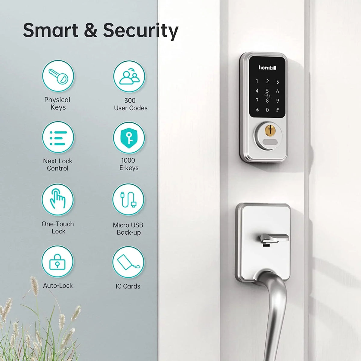 Door GOURE for Digital Door Keypad Electronic Locks Bluetooth Smart Deadbolt: Code House Front Airbnb Keyless Lock, Locks Entry