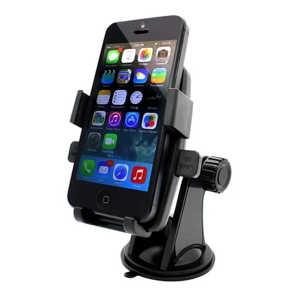ALW Active Window On5 Galaxy Holder Prevail Active, Easy Phone Sport Glass Car S6 (SM-G860P) Note for Suction Mega 2 2 Windshield Mini Mount Stand S906L S5 Samsung LTE Black Rotating Dock S4, Cradle