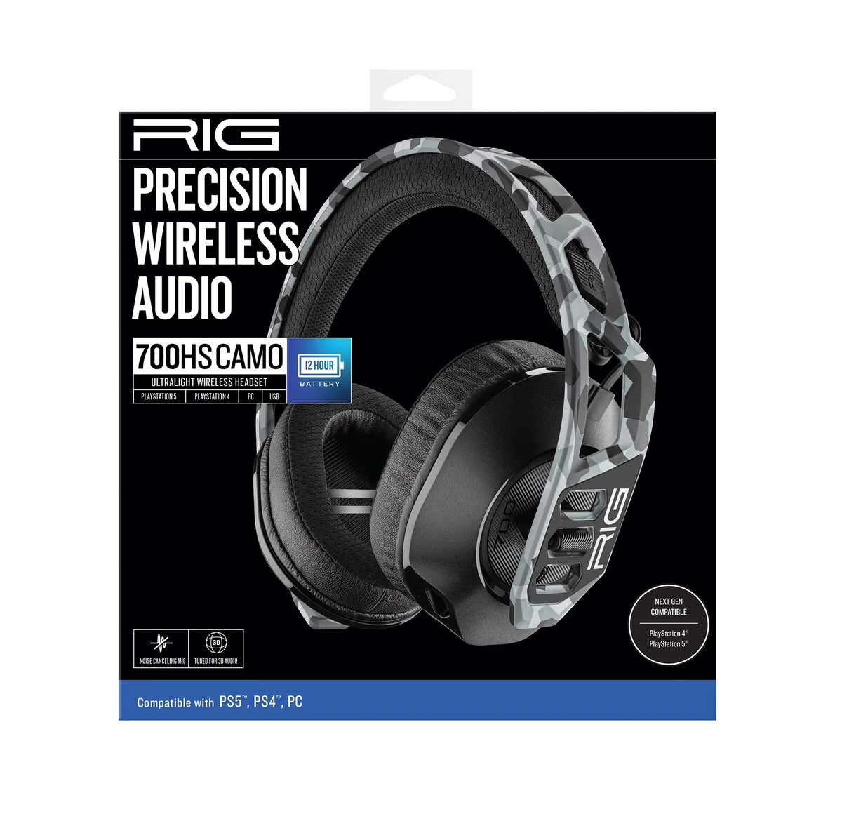 & PlayStation Headset Camo PS4, Mobile, Arctic PC Gaming RIG Wireless HS for PS5, 700