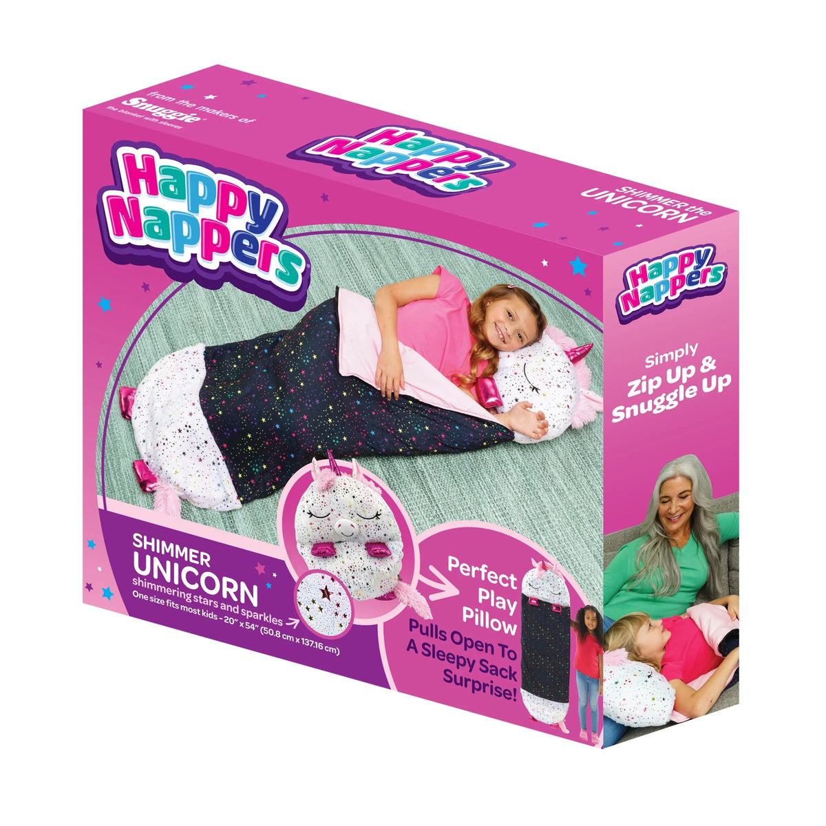One, and Sack Pillow in Nappers Unicorn Toy Sleeping Happy Plush