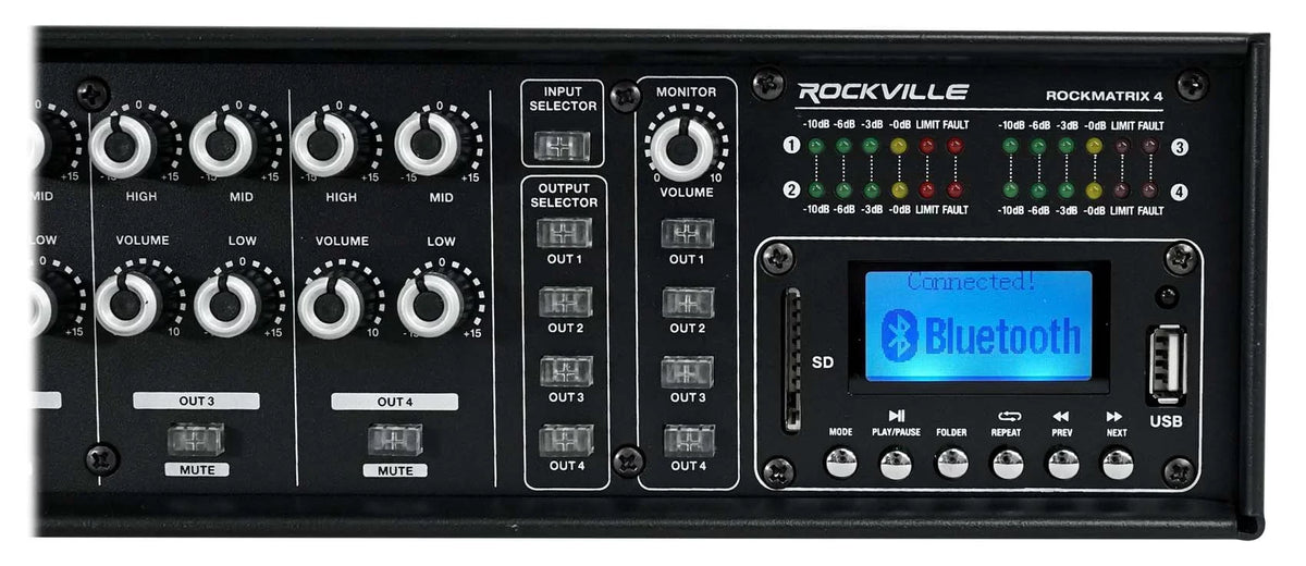 ROCK Speakers Multi Black Receiver+6) Rockville MATRIX Wall Ceiling+2) Home Room