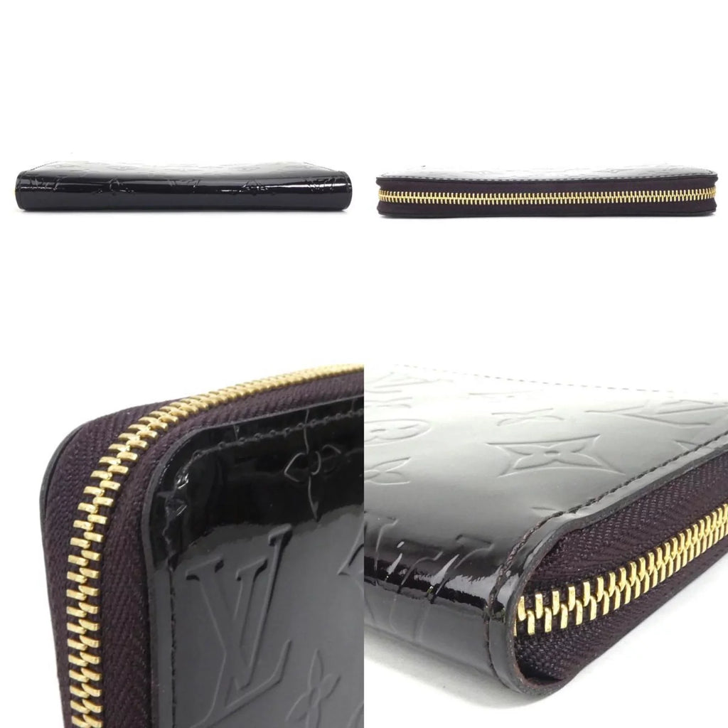 Wallet M93522 Unisex Zipper Verni Monogram Zippy Long (Good) Pre-Owned LOUIS Amaranto Vuitton Louis Round VUITTON