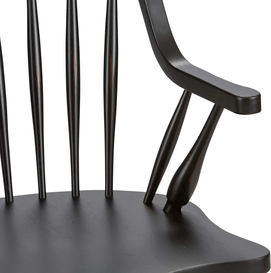 Chair, X Windsor Arm D25 Black H41, Back X W25