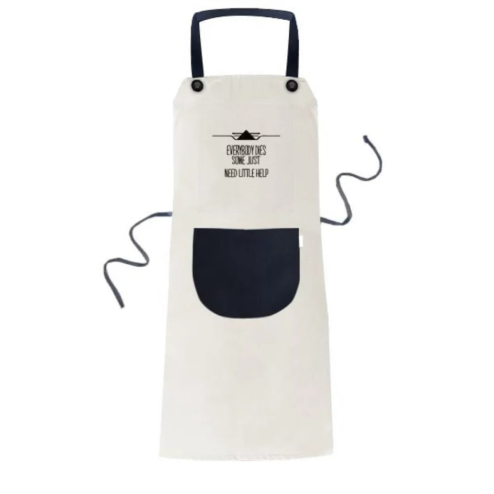 Pocket Fashion Cotton Apron Adjustable Linen Game Deco Everybody Art Kitchen Pinafore BBQ Bib Dies