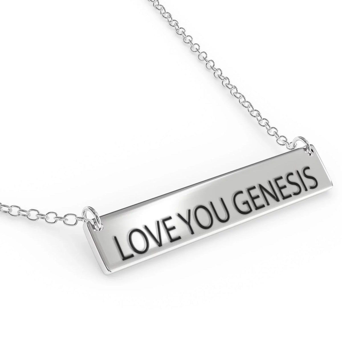 Love Pendant Sterling Bar Necklace You Genesis Women's Sliver