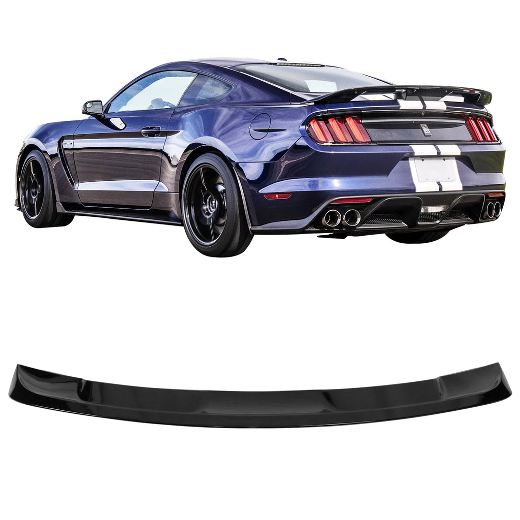 Ikon Spoiler 2019 2017 2020 Black Ford 2015 GT500 Trunk 2016 15-23 Motorsports Style Rear Wing - Mustang Gloss 2018 Coupe ABS Compatible with