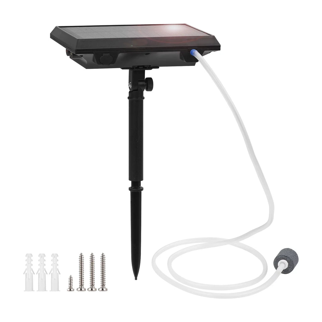 Bubble Garden Circulation Small Air Stone Ponds Solar & Pump Fish with 5.5V Landscap Pump Oxygenator Htovila Rechargeable Air Tranportation Pond Fishing Aerator 1.5W Aquarium for Pools Fish