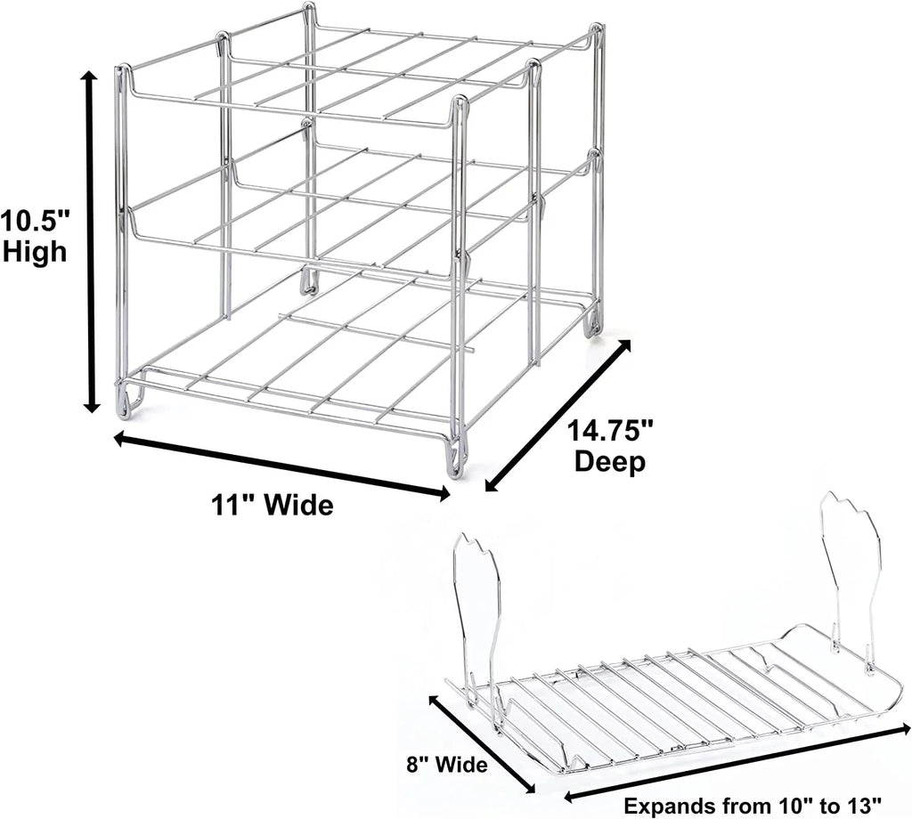 Oven And & Space & Lifter Turkey Collapsible 3-Tier Roasting KOVOT For | | Roasting Rack Saving Oven Baking (1) Lifter Rack Multiple Oven Rack Includes (1) Turkey Tasks Rack