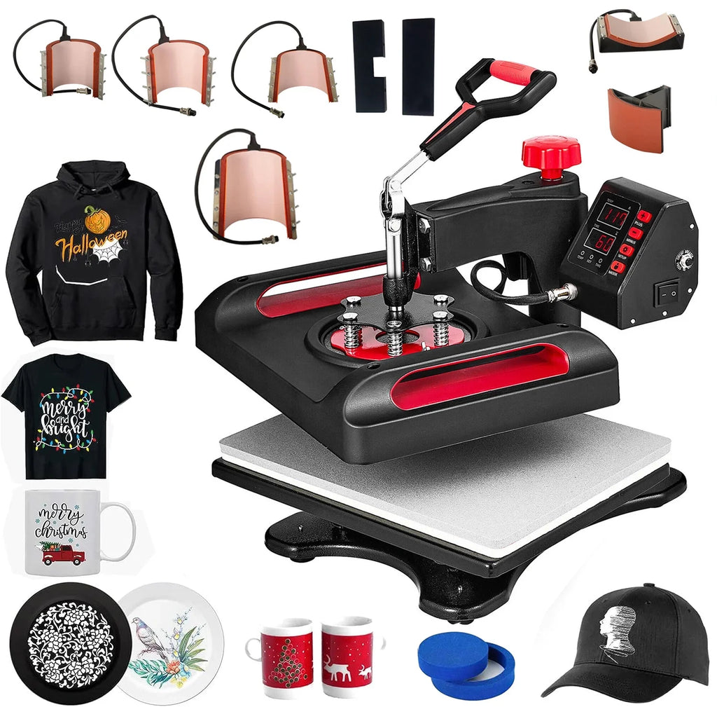 Precise Transfer Printing, Digital Banner Heat Printer, 1, T-Shirts, Canvas LCD Transfer Control in Press Red Vinyl Pillow, 360 Inches 12 8 Printer Sublimation Machine x Bag, Away Swing for 15