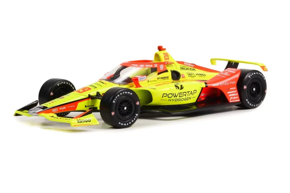 '- Diecast 11156 - DeFrancesco Greenlight #29 Car Scale Devlin w/LED Car - Display 1/18 IndyCar, Diecast Case NTT 2022