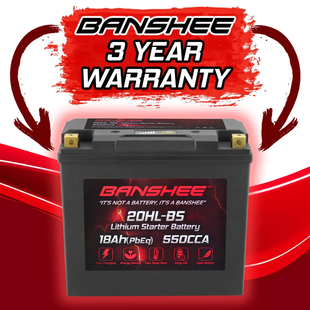 Victory 2002 Cruiser Battery 2002 Touring Motorsports Banshee Deluxe YTX20L-BS Compatible to LiFePO4 with V92TC