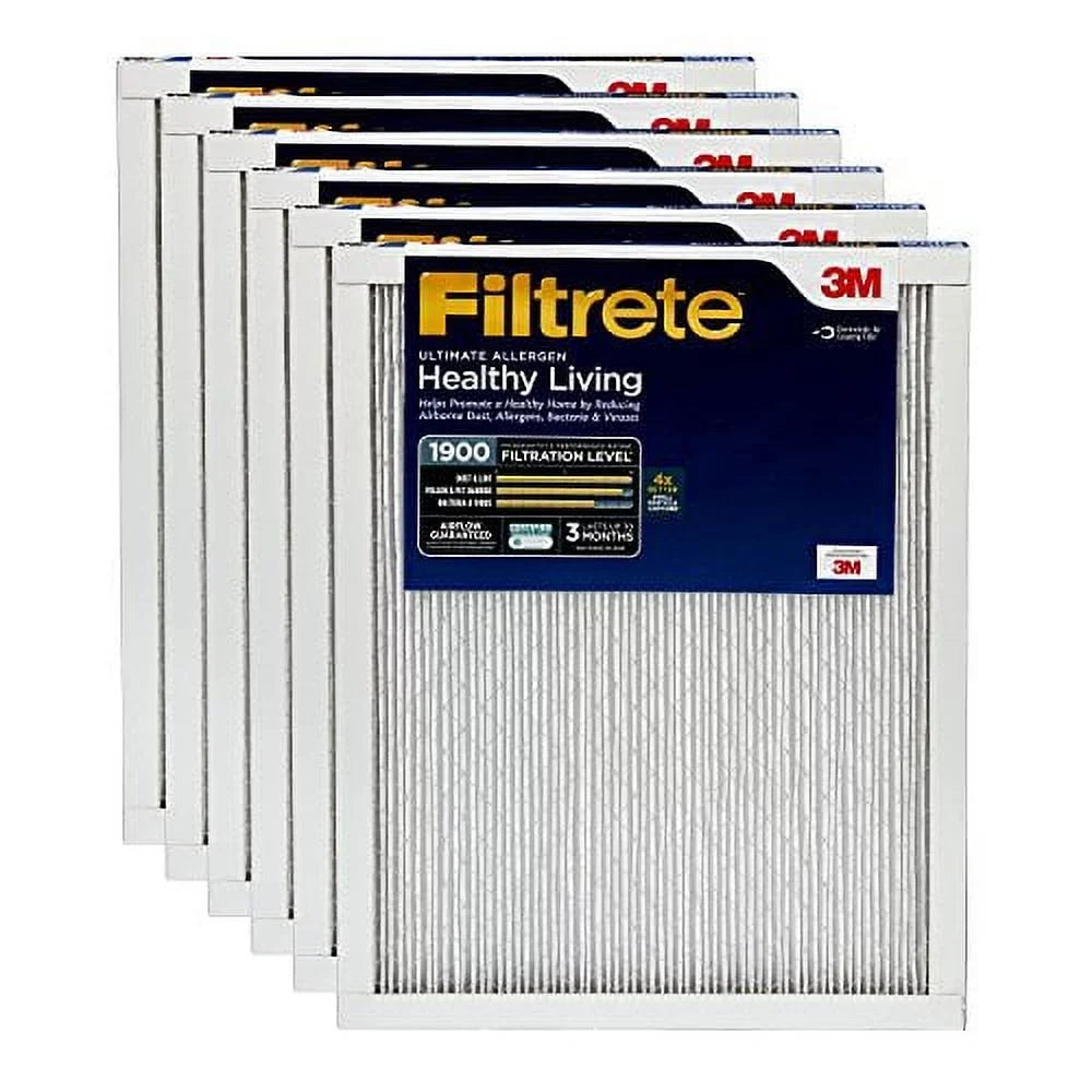 Healthy 0.78) (exact Air Filter, Ultimate 19.69 1900, Living 16x20x1, Allergen, MPR 6-Pack Furnace Filtrete x 15.69 x dimensions AC