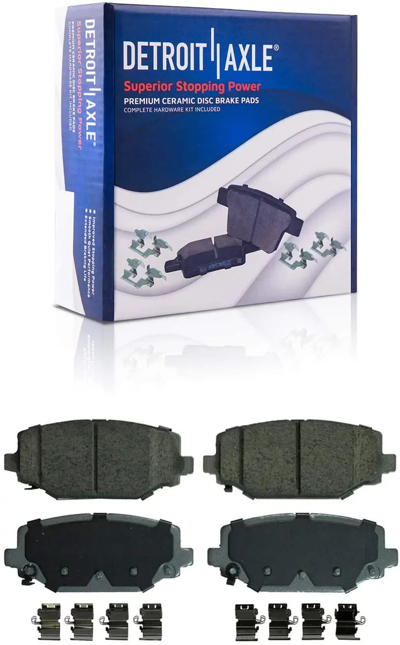 & 30pc Disc Replacement Front Pads - Rotors Town Routan Brake Ram Detroit C/V Axle Grand Lug Country - 330mm Caravan Nuts for 328mm Set Rear +20pc