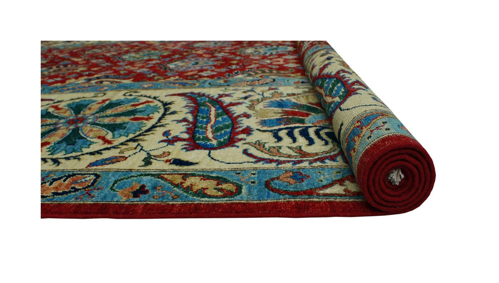 Aria Red/Ivory Dona x 9'9" Rug, 8'1"