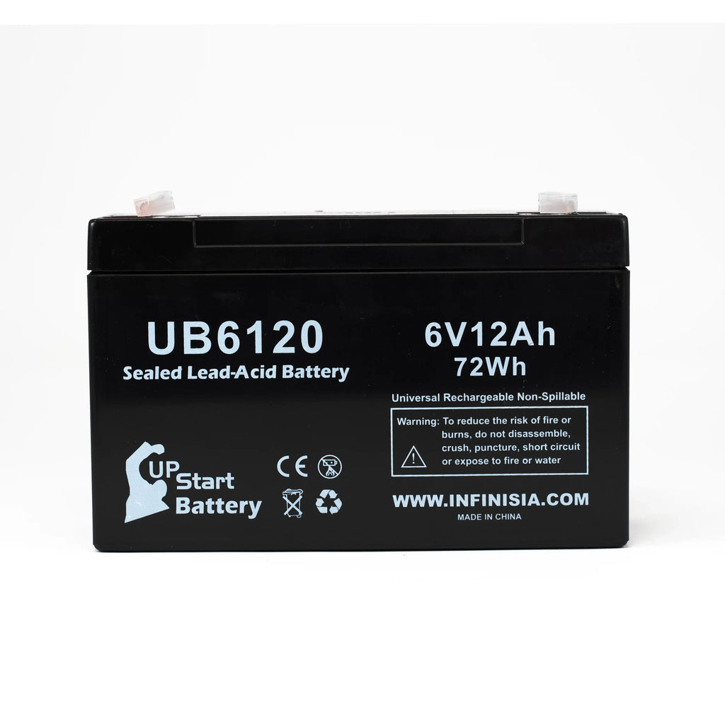 '- to (6V, - Replacement Battery 6 Includes Pack 12Ah, 850 - Compatible Battery Acid Tripp-Lite Lead Universal Terminal, F2 Adapters Sealed Terminal AGM, F1 3x SLA) 12000mAh, F1 UB6120