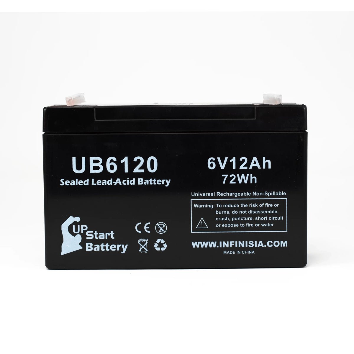 '- to (6V, - Replacement Battery 6 Includes Pack 12Ah, 850 - Compatible Battery Acid Tripp-Lite Lead Universal Terminal, F2 Adapters Sealed Terminal AGM, F1 3x SLA) 12000mAh, F1 UB6120