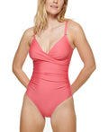 US Klein Tummy-Control ENERGY Swimsuit, CORAL Twist-Front Calvin One-Piece 4