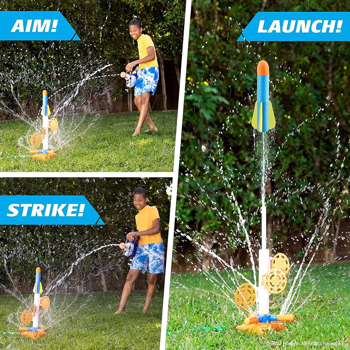 Target Games for – NERF Soaker Super Kids Summer Sprinkler Water SkyBlast Outdoor Play