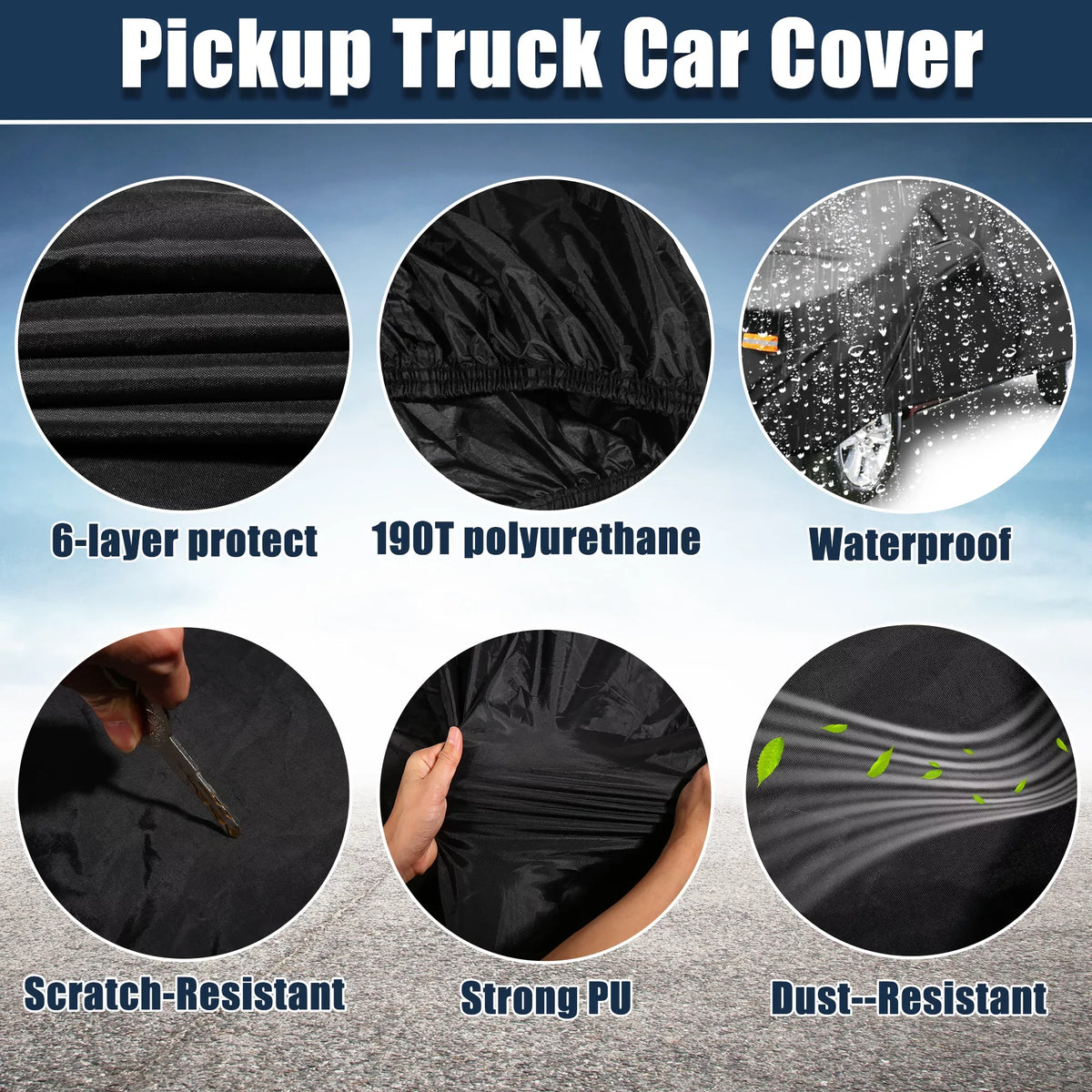 4-Door Cover Tacoma Pickup 05-2021 Toyota Crew Cab for Extended Truck Cab Black