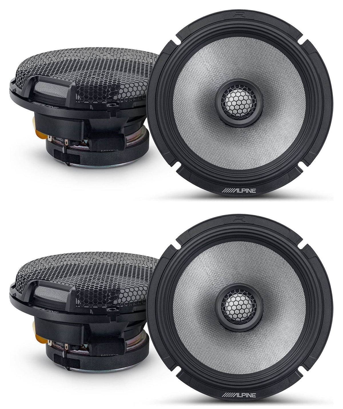 6.5" Audio 2-Way High-Resolution Alpine Certified (4) Speakers R2-S65 Car