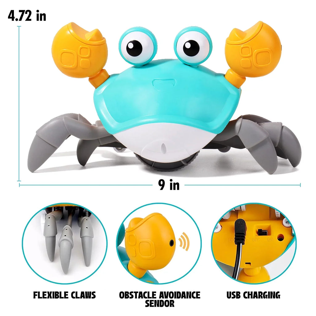 For Crab Time, Tummy Kids 6-12 Light Music And Learning And 0-6 Crawl Months Toddlers Years Kids And Gift Crawling - Favorite Little Entertaining Aura Beautiful With Cognitive Development
