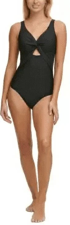 One-Piece DKNY Swimsuit, US Twist BLACK 6 Peek-a-Boo