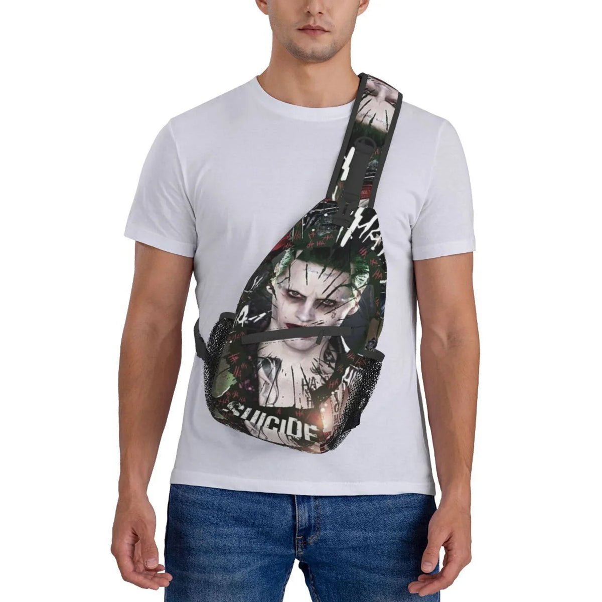 Teen Sling Travel Bag Suicide Adults Squad Chest Daypack Joker Backpack Bags Diagonally Crossbody Men Women For