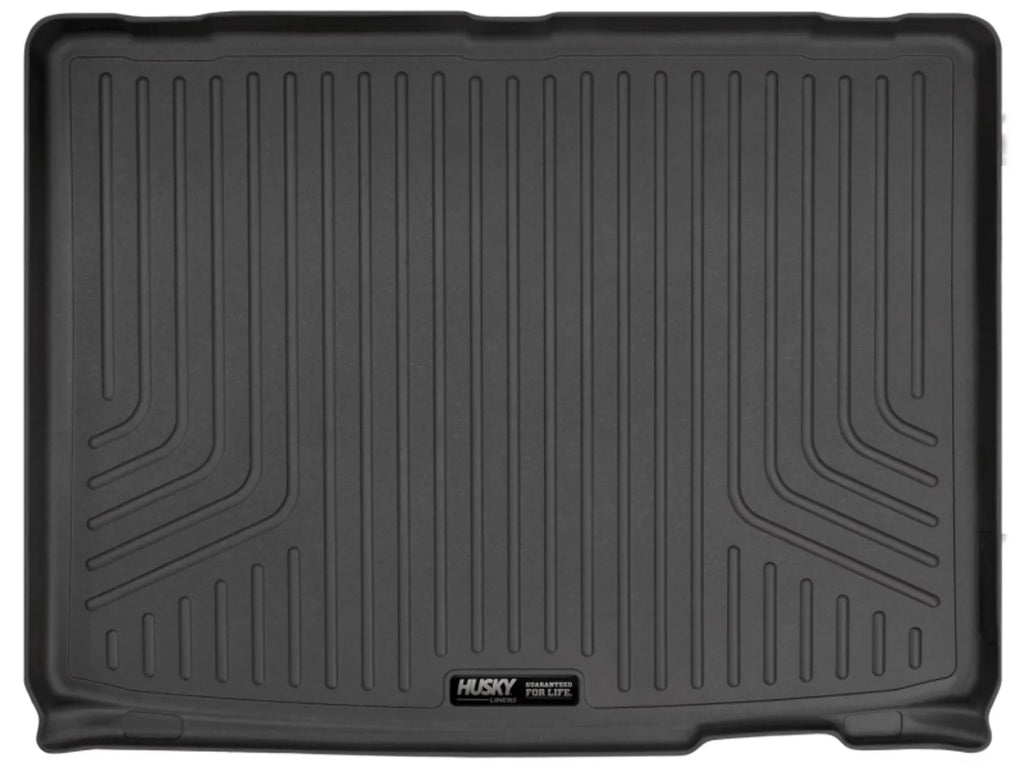 Behind Yukon; with Seats 3rd row 2nd folded Cadillac Tahoe/GMC over Seat Escalade/Chevrolet Weatherbeater Cargo Liner 15-20 by Black fits row flat Compatible 2nd back RealTruck Husky Series of
