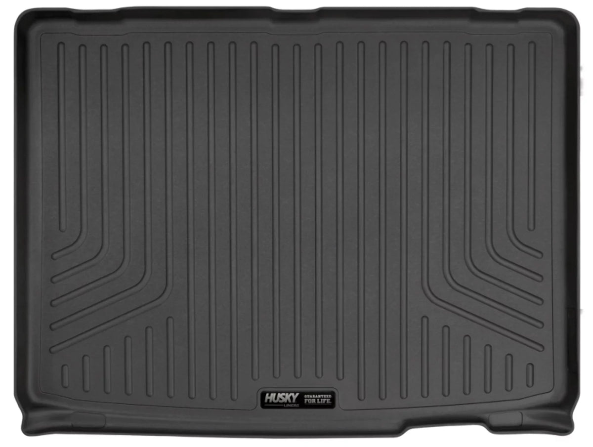 Behind Yukon; with Seats 3rd row 2nd folded Cadillac Tahoe/GMC over Seat Escalade/Chevrolet Weatherbeater Cargo Liner 15-20 by Black fits row flat Compatible 2nd back RealTruck Husky Series of