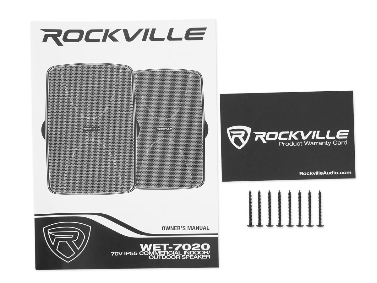 ROCK Speakers Multi Black Receiver+6) Rockville MATRIX Wall Ceiling+2) Home Room