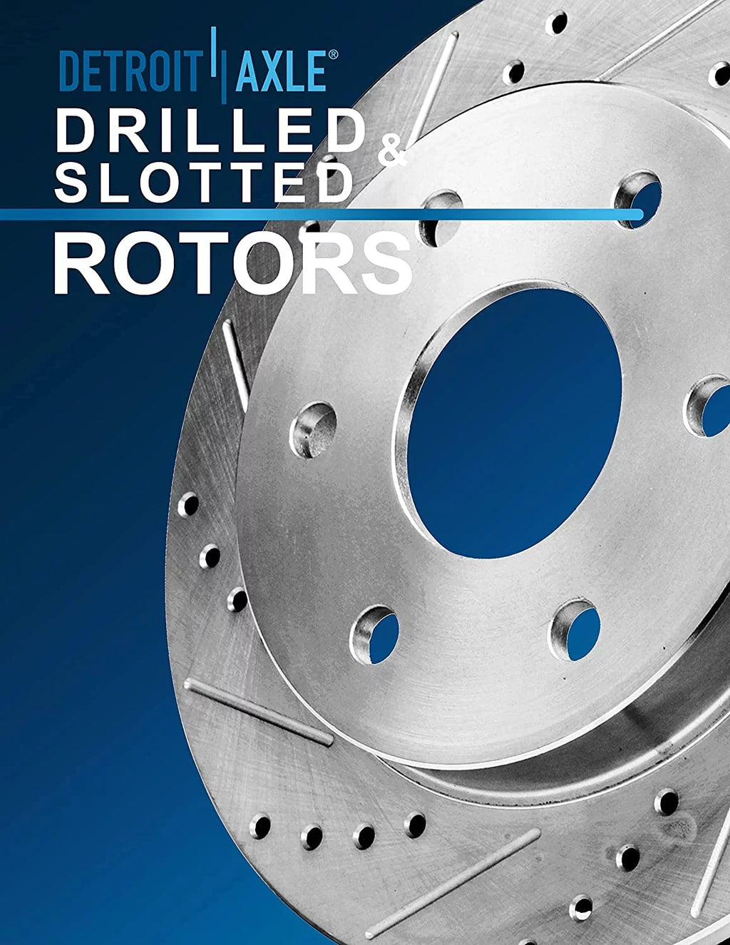 Sierra Tahoe ESV Escalade Rear XL Suburban Drilled & Chevy Replacement Brake 1500 Ceramic Rotors - Brake Axle Detroit Silverado Front Slotted Kit Brakes Pads Yukon for and
