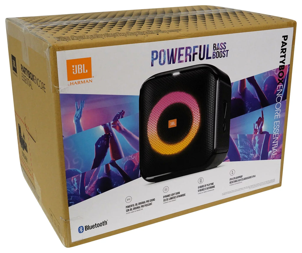 Essential w Portable Partybox Compact JBL Mics LED+Wireless Party Speaker Encore