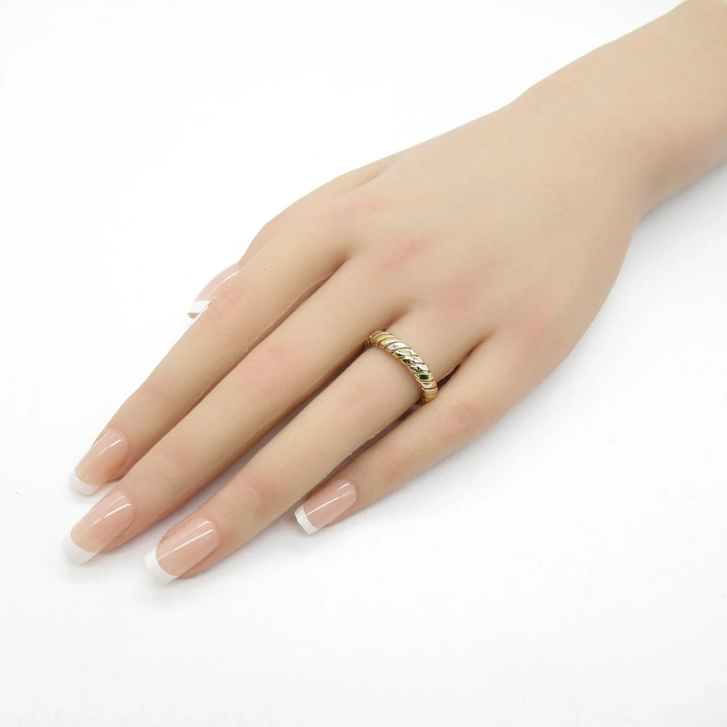 Pre-Owned BVLGARI (Yellow Ring (Good) Gold Gold) Gold Gold) K18PG(Rose Tubogas ring K18