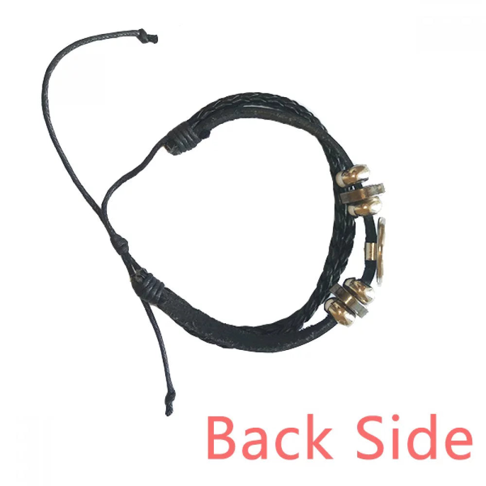 Leather Chevalier Braided Corselet Woven Bracelet Animation Wristband Rope