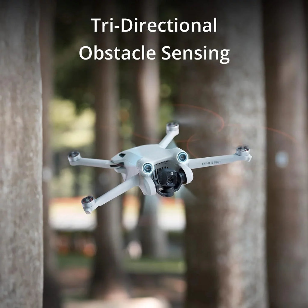 Mini Sensing 34min &Accessories Video, Camera DJI RC Pro w/ Bundle Gear Flight 48MP, Quadcopter Drone 3 Screen) Deco Smart Tri-Directional 128GB Backpack + Card Remote 4K/60fps (With Obstacle + Time,
