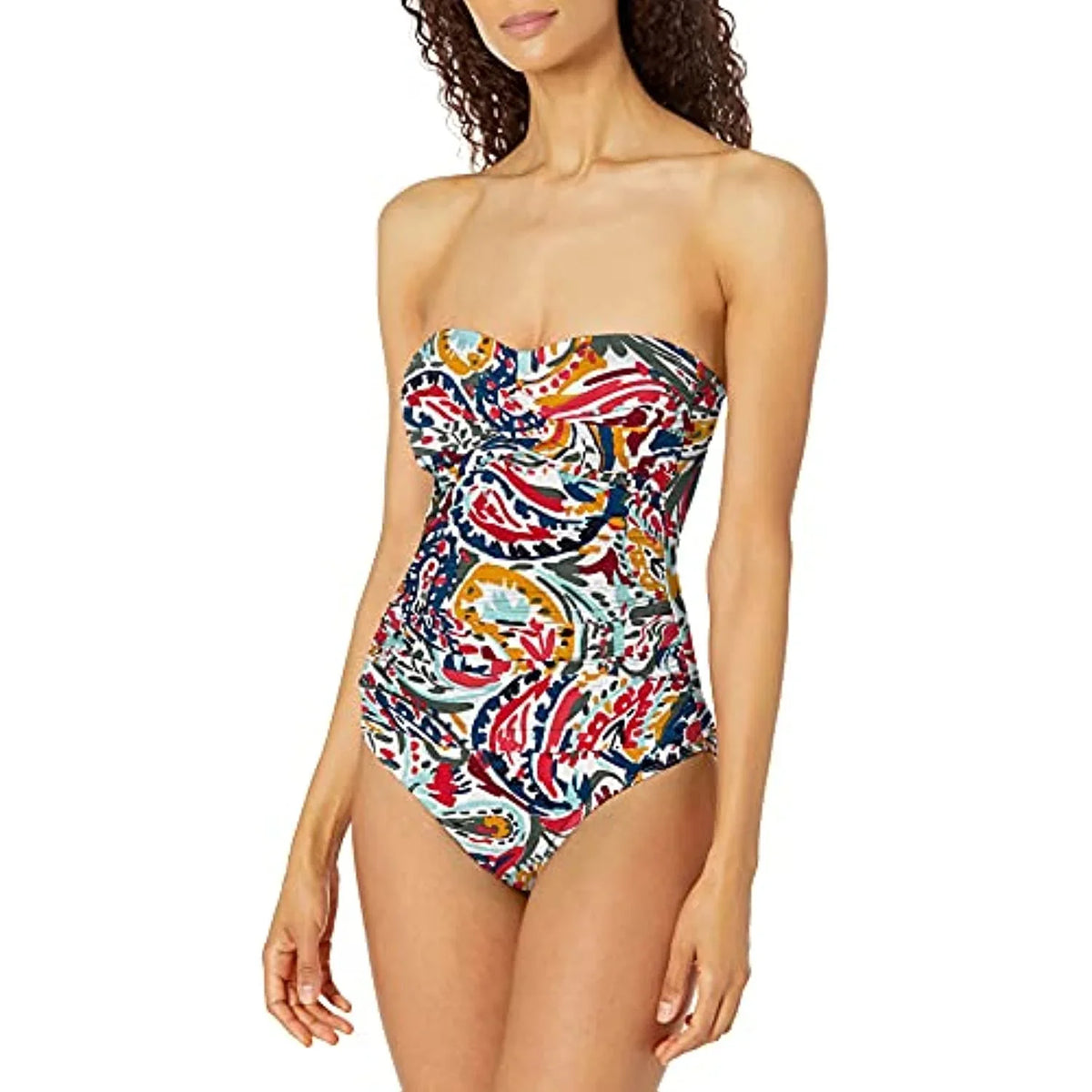 Multi Swimsuit Paisley Twist Cole Bandeau Womens One 10 Anne Piece