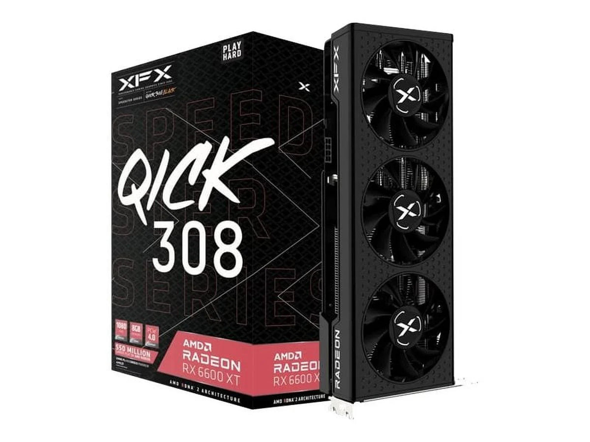 XFX QICK308 HDMI, 4.0 - XT Speedster - - Radeon DisplayPort RX - XT 6600 GDDR6 Graphics 8 3 - x RX card Radeon - 6600 PCIe x8 GB black