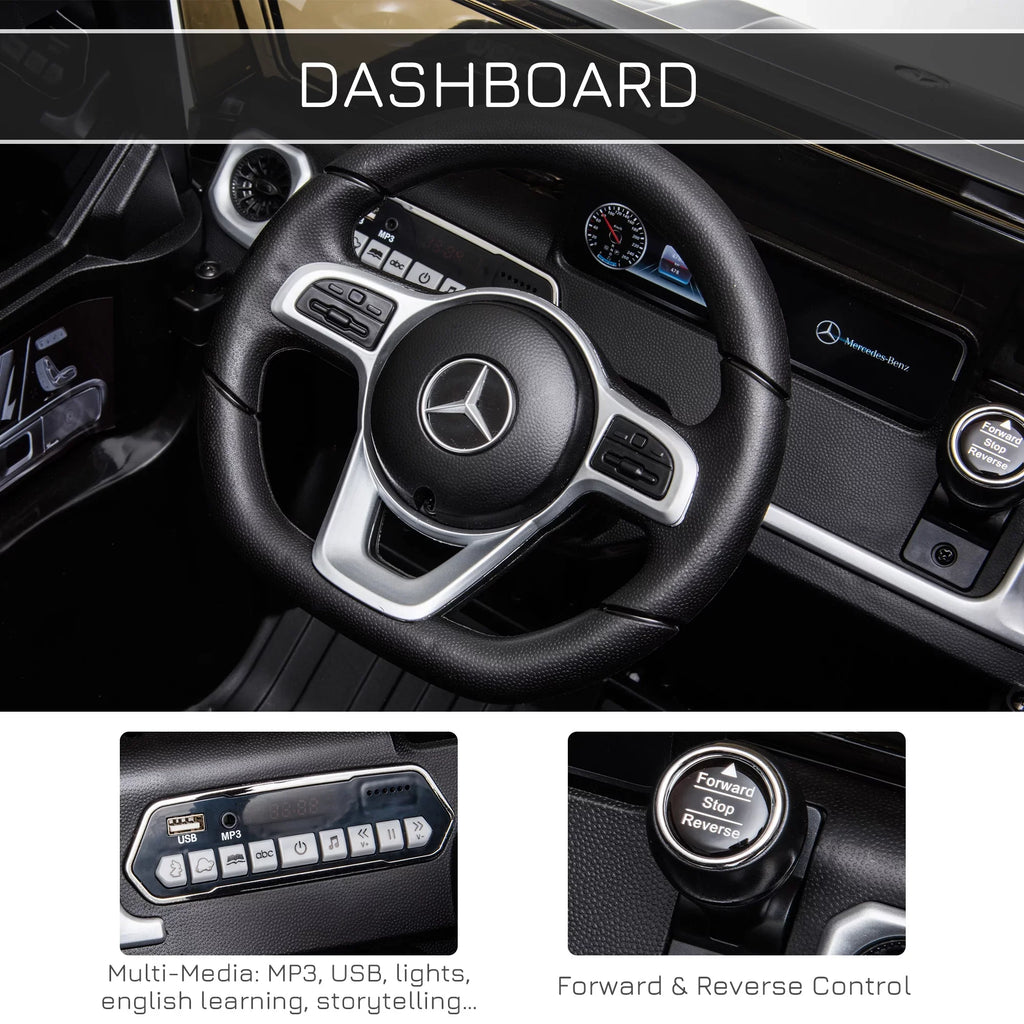 Aosom Benz Headlights, Working 12 with Suspension & Mercedes Powered G500 Remote Ride-On Bright V Control,