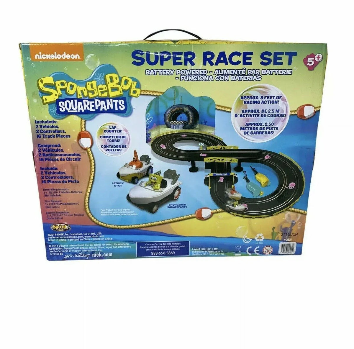 TRACK RACE RACERS SQUAREPANTS AND RACE SPONGEBOB SUPER BOAT SET