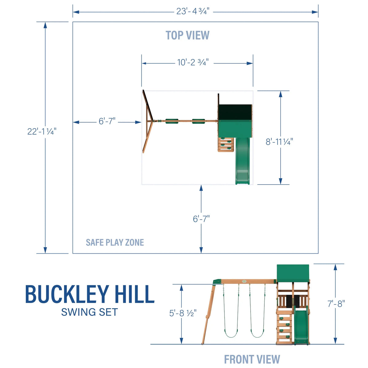 Discovery Buckley Swing Set Hill Backyard