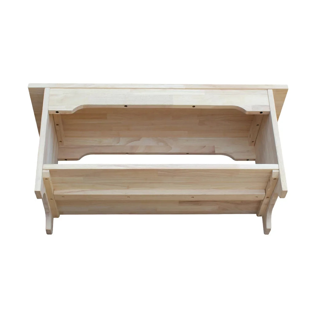 Concepts Indoor Wood International Brookstone 36" Bench Solid Long, - Unfinished