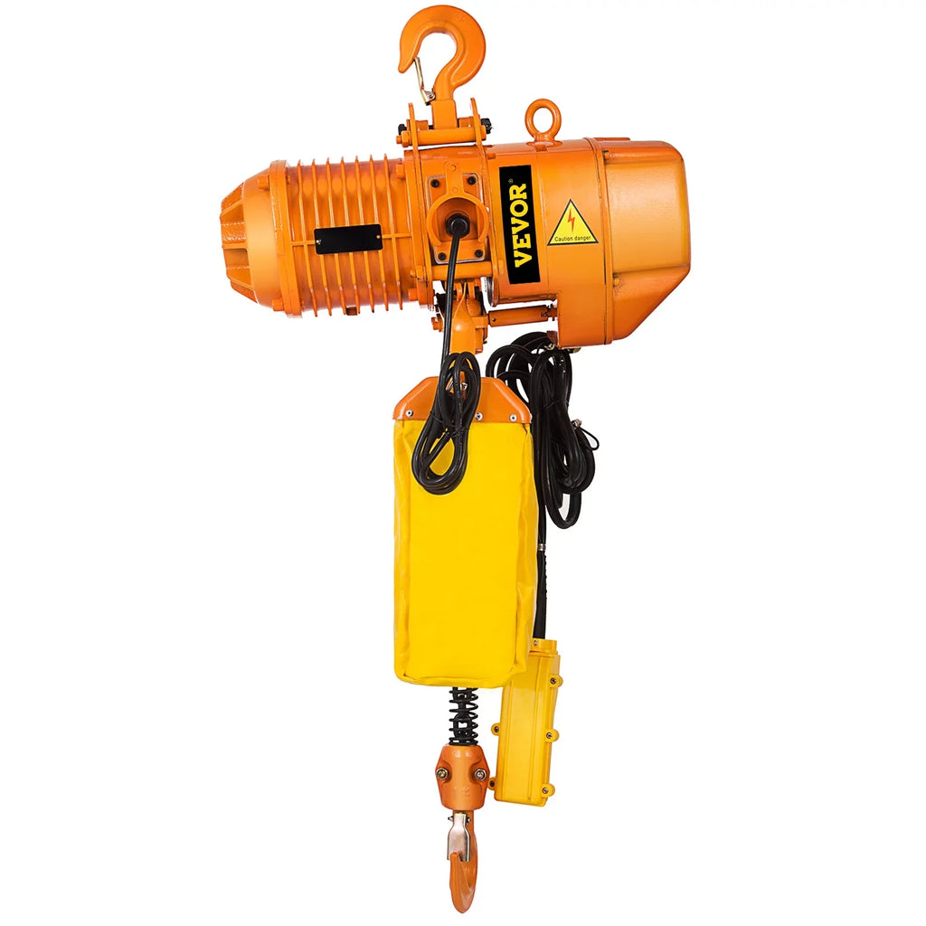 2200LBS/10FT Ton for Phase 1 Pendant Hook, with Chain Hoist Electric Double Height Agriculture Lift Chain Mount Factories VEVOR with G80, Chain Logistics, 110V Single Electrical and Control Hoist,