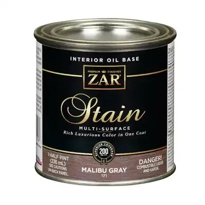 Can Gray, Malibu Liquid Interior Zar Wood Pint Stain, 1/2 17106
